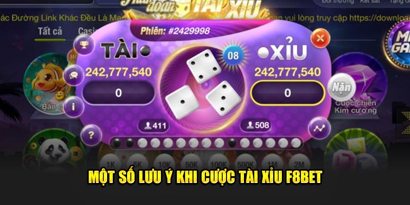 Một số lưu ý khi cược tài xỉu